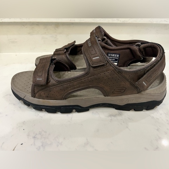 Skechers Dark Brown Open-Toe Sandals - Picture 3 of 11